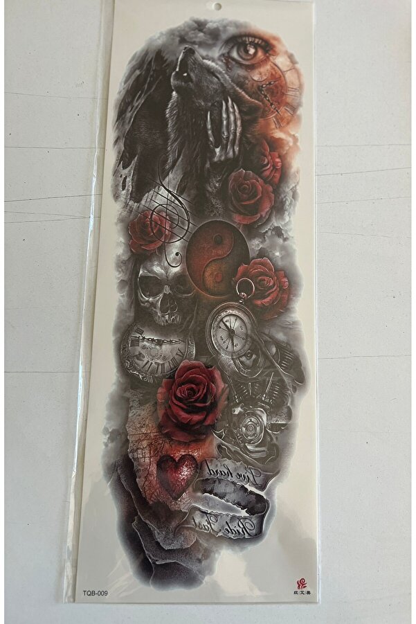Ai̇rbrush Tattoo Işık 1 Hafta Kalıcı 4 Adet Bi̇rden Tam Kol Bacak Kaplama 46 Cm Geçi̇ci̇ Dövme Seti̇