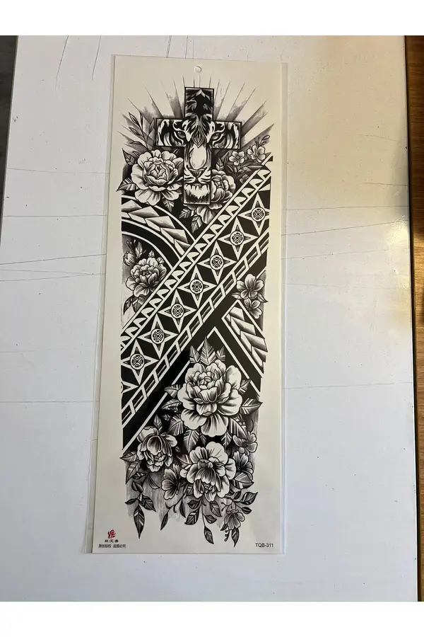 Ai̇rbrush Tattoo Korkusuz 1 Hafta Kalıcı 4 Adet Bi̇rden Tam Kol Bacak Kaplama 46 Cm Geçi̇ci̇ Dövme Seti̇