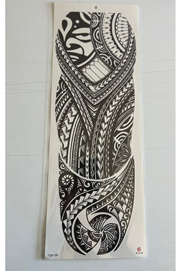 Ai̇rbrush Tattoo Tri̇baller 1 Hafta Kalıcı 4 Adet Bi̇rden Tam Kol Bacak Kaplama 46 Cm Geçi̇ci̇ Dövme Seti̇