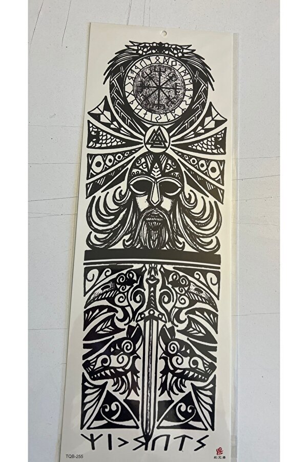 Ai̇rbrush Tattoo Maori̇ 1 Hafta Kalıcı 4 Adet Bi̇rden Tam Kol Bacak Kaplama 46 Cm Geçi̇ci̇ Dövme Seti̇