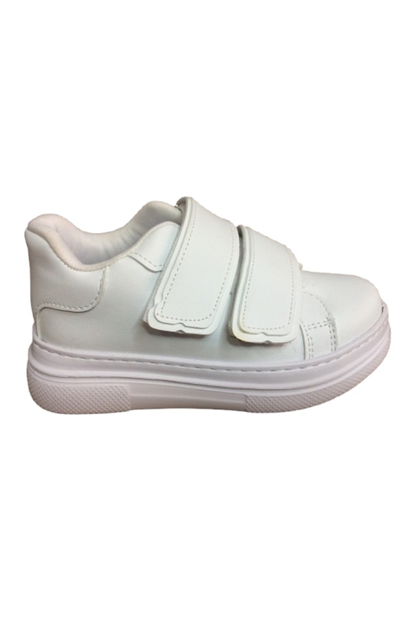 1087 Kız Çocuk Beyazsi̇yah Cırtlı Sneaker Günlük Spor Ayakkabı