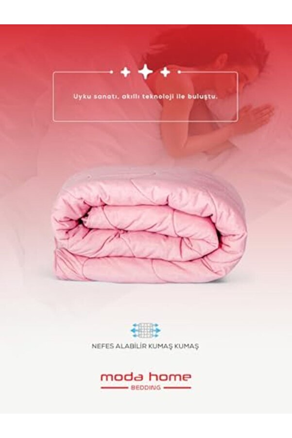 Home Beddi̇ng Welsoft Pembe Yorgan Seti̇ Çi̇ft Ki̇şi̇li̇k (2Adet Si̇li̇kon Yastık Ve Kılıfları Hedi̇ye)