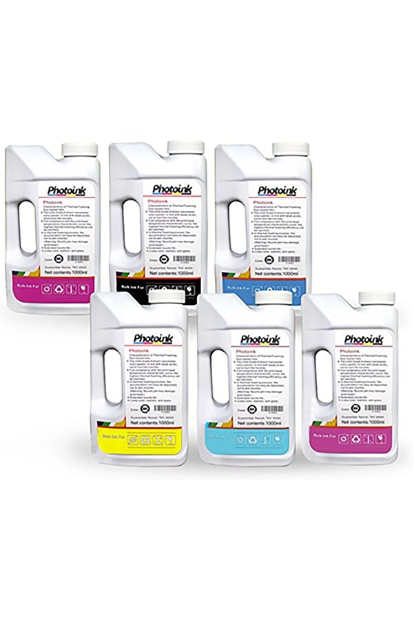 STOREMAX goldhype Ml Mürekkep, Epson Claria Ve L Serisi Yazıcılar Için Uyumlu 6X1000 Ml Mürekkep Seti ( Akıll