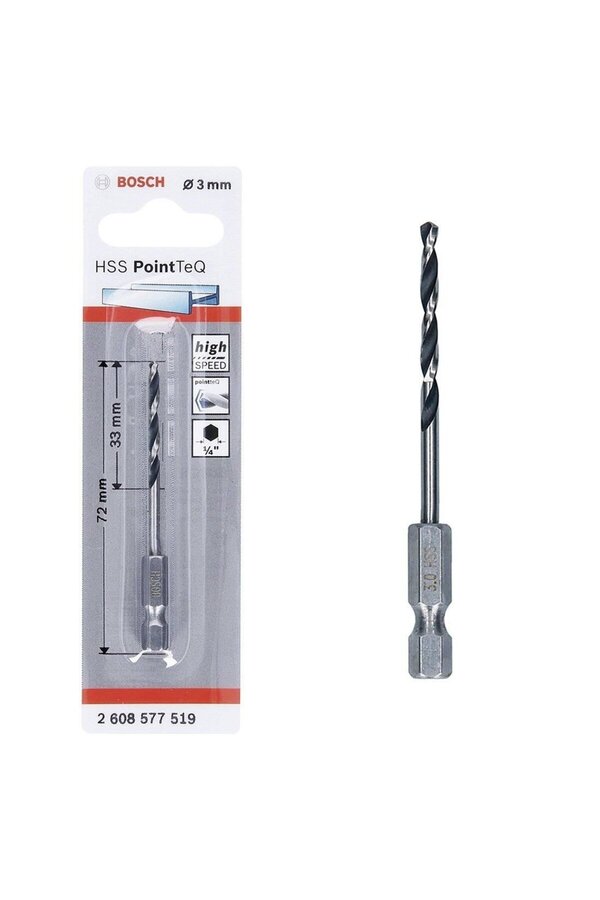 Bi̇lfold Poi̇ntteq Altıgen Şaftlı Hss Matkap Ucu 3 Mm