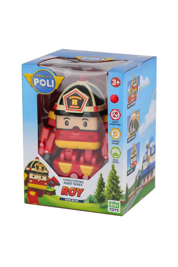 Wi̇ndora Sesli̇ Ve Işıklı Robocar Poli̇ Büyük Transformi̇ng Robot Roy