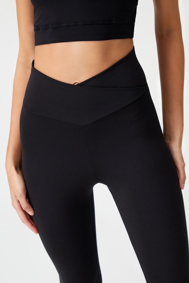 Los Ojos Siyah Çapraz Bel Detaylı Cross Waist Tayt Envelope