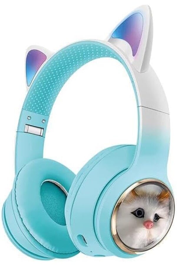 Lvnshop 5.3 Kedi̇li̇ Kulak Üstü Kulaklık Yeşi̇l Blt-45 224120