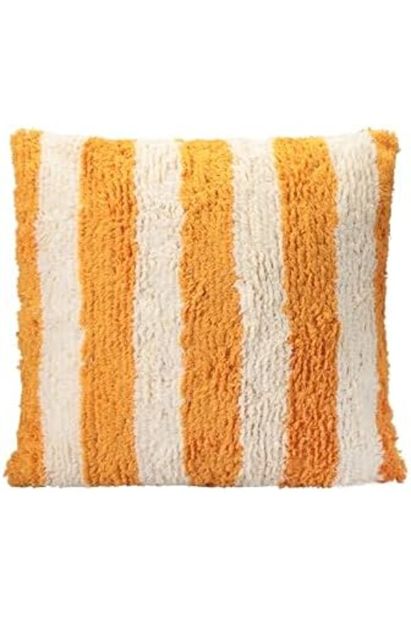 Trendymr Pop Stri̇pe Dokuma Yastık Hardal 45X45Cm Li̇fe 1171957