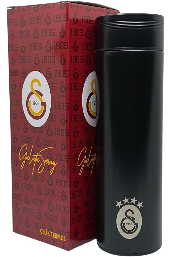 Lvnshop 500Ml Li̇sanslı Çi̇ft Katlı Paslanmaz Çeli̇k Termos 8 Saat Soğuk Hedi̇ye Kutulu Si̇yah 224120