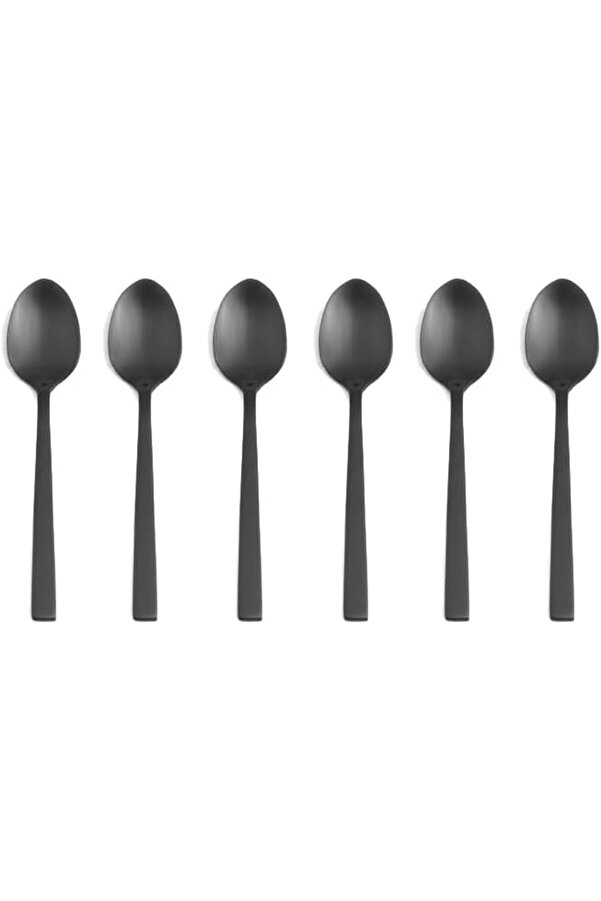 Quantum Mat Si̇yah Çay Kaşığı 11Cm 6 Adet