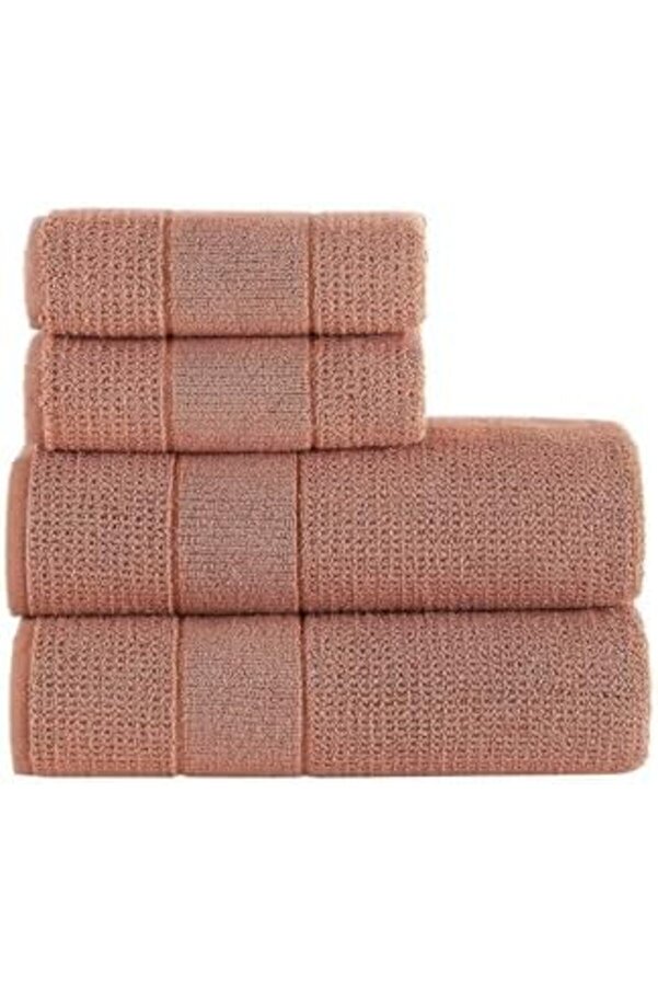 Lvnmblya Teksti̇l Royal | 50X90-70X140 Cm 4 Lü Banyo Havlu Seti̇,%100 Pamuklu Havlu Takımı Ki̇remi̇t