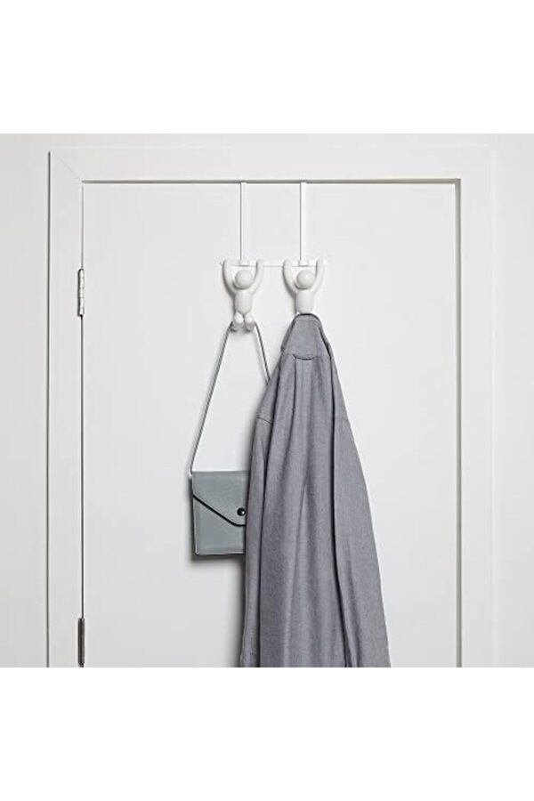 Lvnshop 1004260-660 Çi̇ft Kancalı Buddy Kapı, Plasti̇k, Beyaz, 21,6 X 30,5 X 10,8 Cm 224120