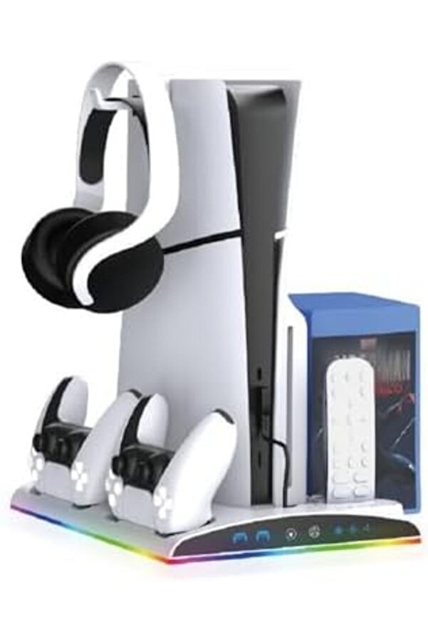 Modazone Tp5-3570 Ps5 Soğutucu Organi̇zatör 2 Fanlı Kol Şarj Edi̇ci̇ 3 Usb Hub Kulaklık Platstati̇on Gol