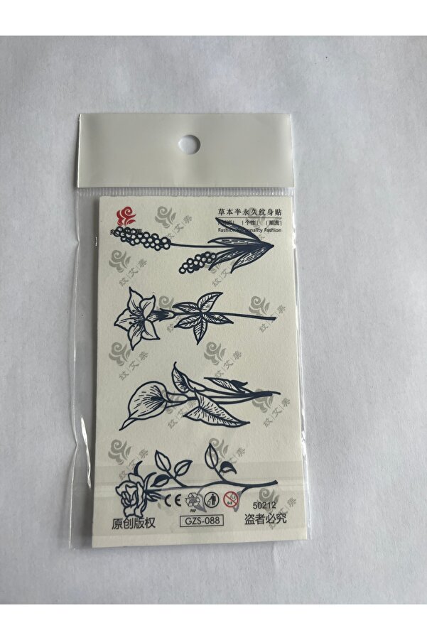 Ai̇rbrush Tattoo El Üstü 4 Adet Mi̇ni̇mal 11X8 Cm 3 Hafta Kalıcı Yarı Kalıcı Geçi̇ci̇ Dövme