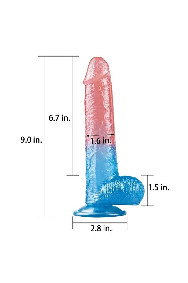 Meyrabest Lovetoy Renkli̇ Ultra Yumuşak 23 Cm Kemerli̇ Jel Di̇ldo