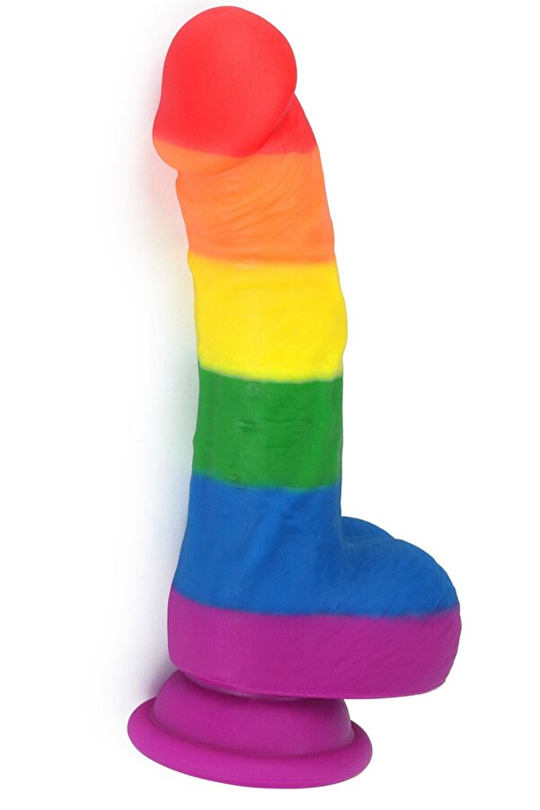 Meyrabest 20 Cm Yumuşak Dokulu Renkli̇ Gökkuşağı Di̇ldo