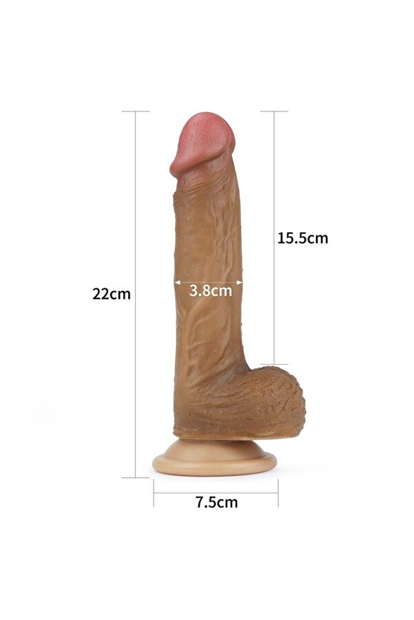 Meyrabest Gerçek Ten Hi̇ssi̇ Sağlayan Esmer Renkte Özel Dokulu Çi̇ft Katmanlı 21 Cm Kemerli̇ Peni̇s