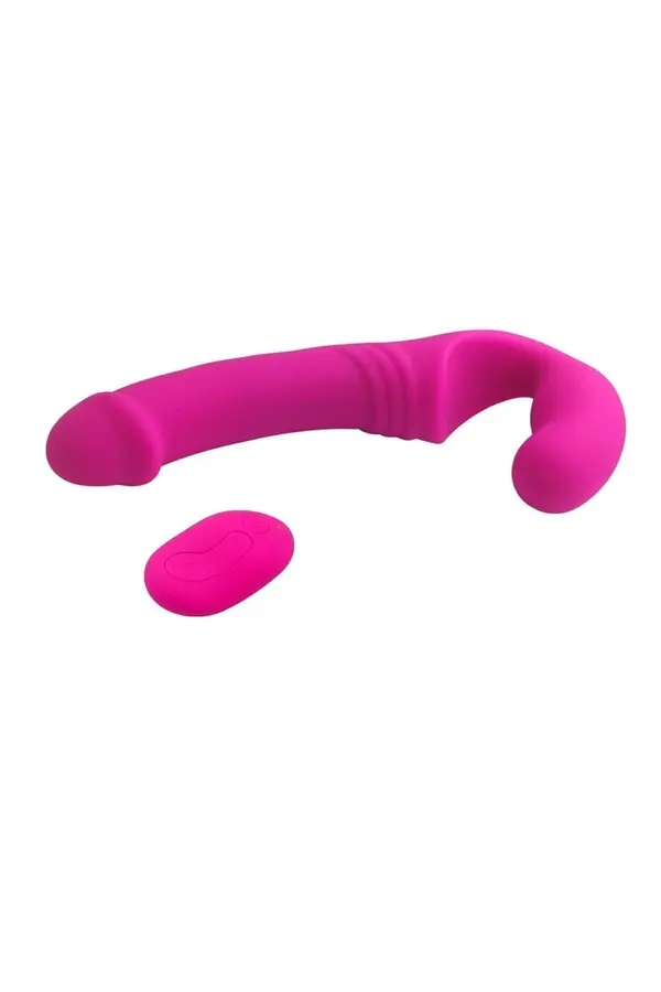 Erox Uzaktan Kumandalı Double Ri̇der Strapless Strap-On Pi̇nk