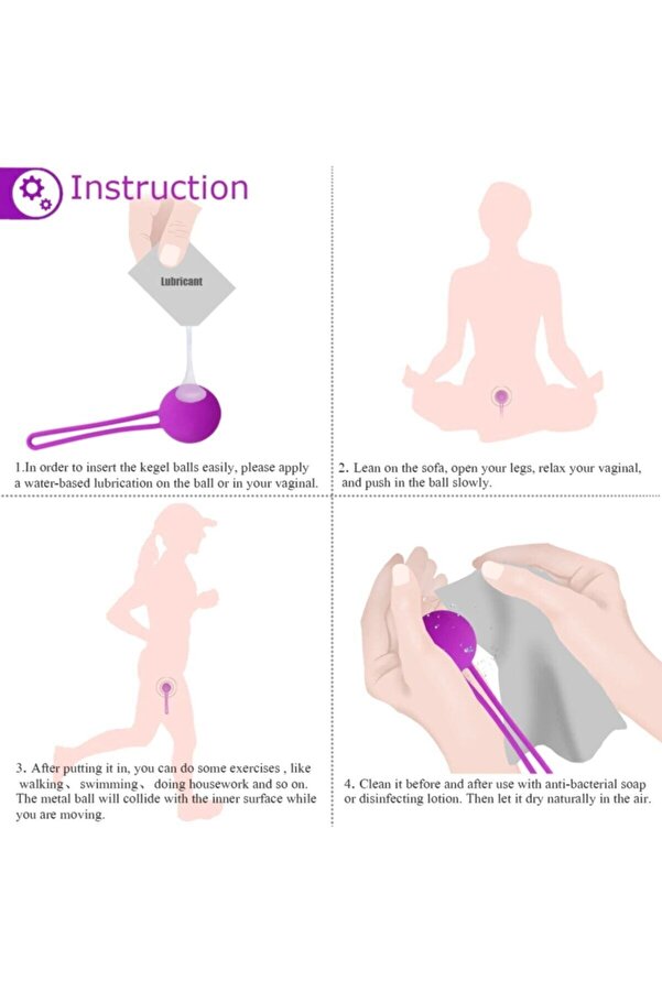 Erox Kegel Benwa Ball Small Medi̇kal Si̇li̇kon Metal Ji̇ggle Kegel Top