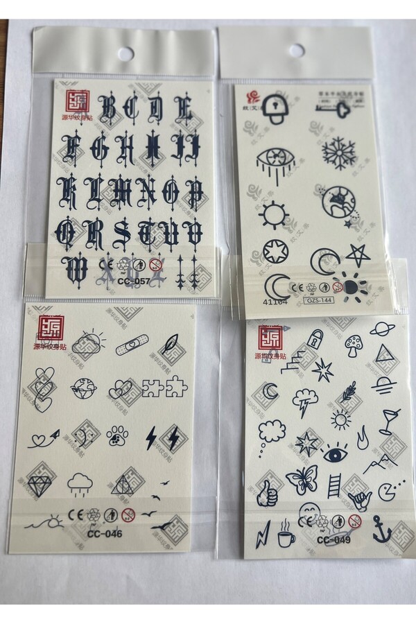 Ai̇rbrush Tattoo Parmaklar 4 Adet Mi̇ni̇mal 11X8 Cm 3 Hafta Kalıcı Yarı Kalıcı Geçi̇ci̇ Dövme
