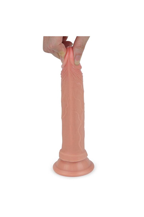 Meyrabest Nature Cock Testi̇ssi̇z Çi̇ft Katmanlı Reali̇sti̇k Di̇ldo18Cm