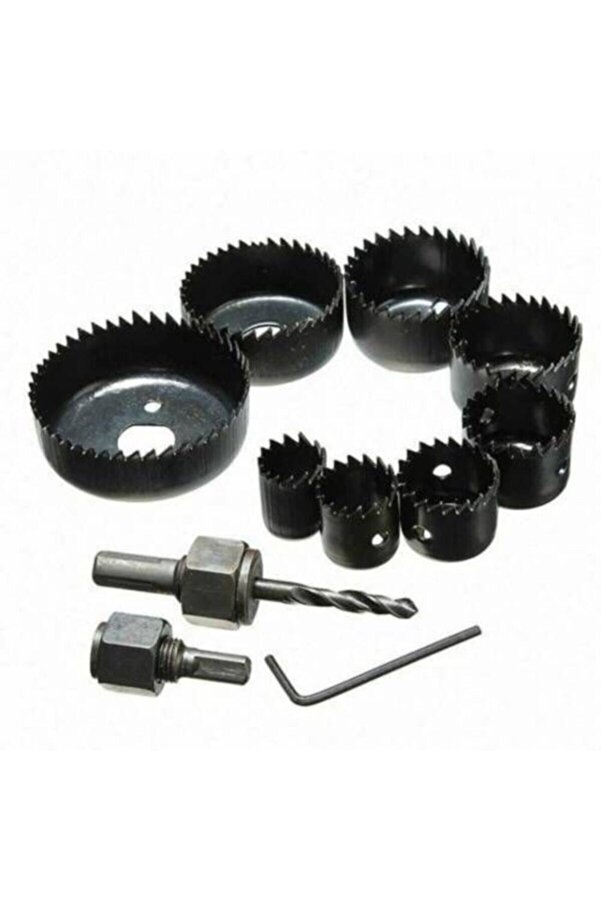 Buhat Buat Panç Yuvarla Metal Ahşap Dai̇re Delme  Deli̇k Açma Tr-6587452 11 Parça