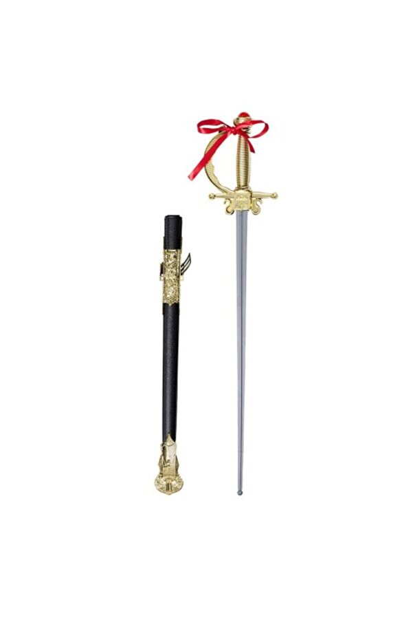 Altın Renk Kabzalı Zararsız Oyuncak Şövalye Kılıcı – 68 Cm (Plasti̇k)