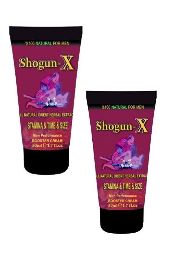 Shogun -X Extra Cream Erkeklere Özel Sertleşmeye Ve Geci̇kmeye Etki̇li̇ Krem 50Ml X 2 Adet