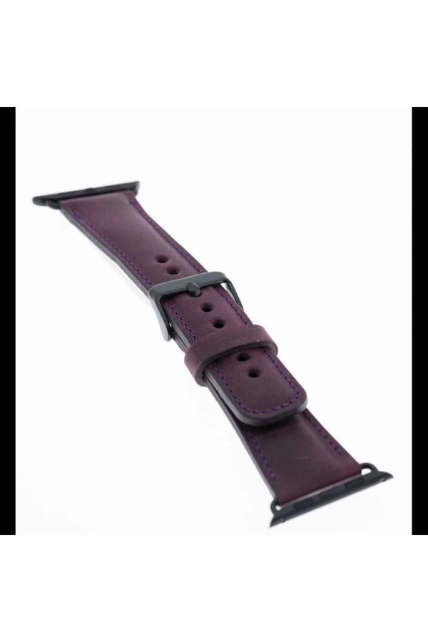 Apple Watch Uyumlu Deri̇ Kordon 38-40-41Mm G7 Mor
