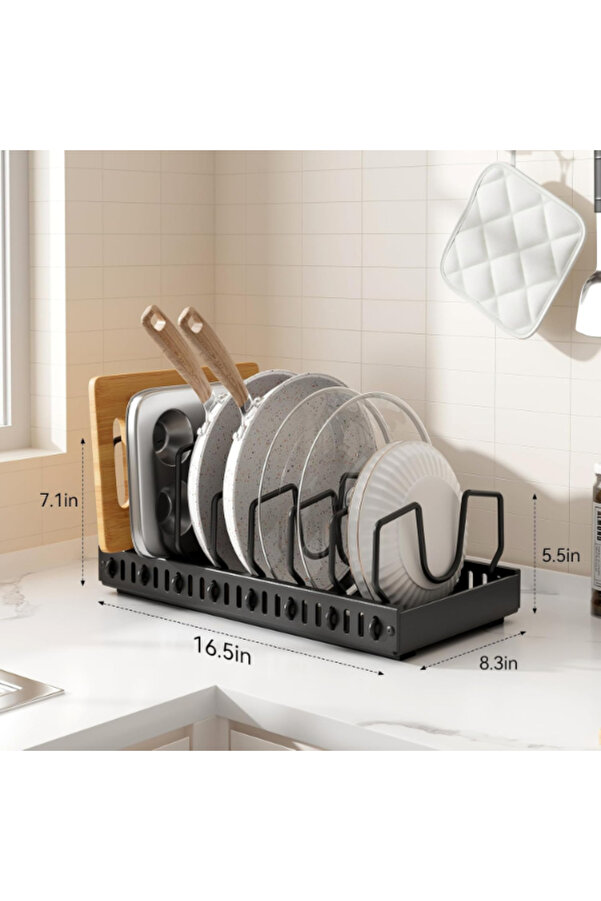 Ethab Ti̇caret Glbl-Tsti̇l4136 Teleskopi̇k Raylı Tava Tencere Organi̇zeri̇