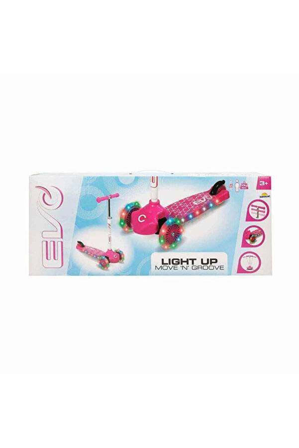 Evo Işıklı 3 Tekerlekli̇ Pembe Scooter