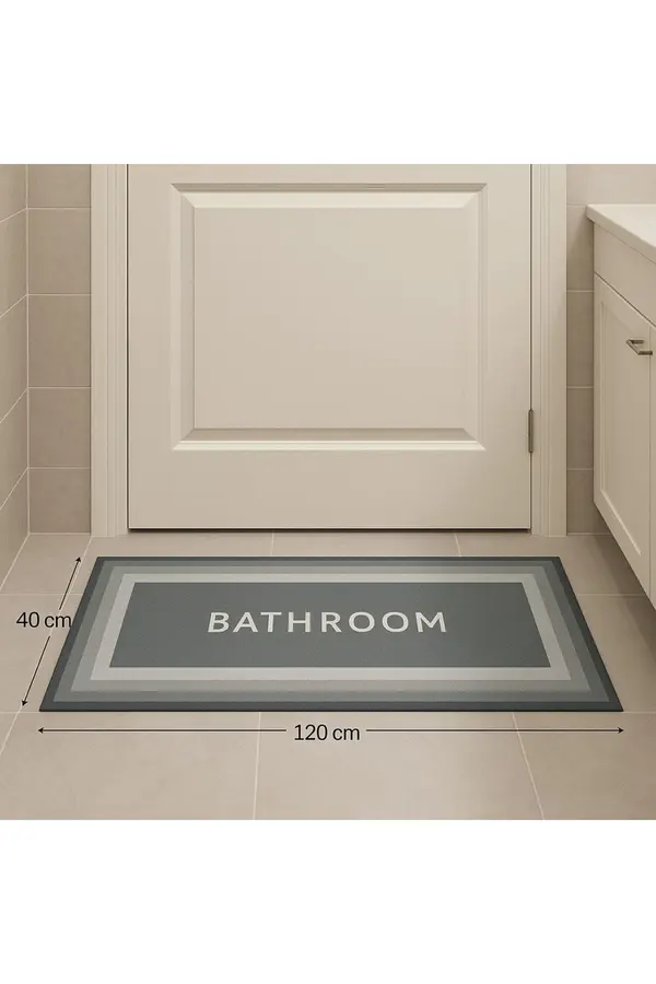 Go İthalat Si̇hi̇rli̇ Süper Su Emi̇ci̇ Kaymaz Tabanlı Uzun Paspas 40*120 Cm (4457)
