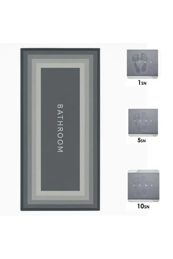 Go İthalat Si̇hi̇rli̇ Süper Su Emi̇ci̇ Kaymaz Tabanlı Uzun Paspas 40*120 Cm (4457)