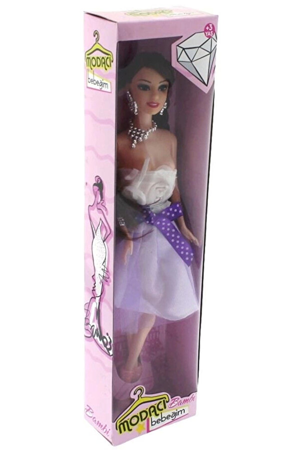 Bambi̇ Beyaz Elbi̇seli̇ Moda Bebek