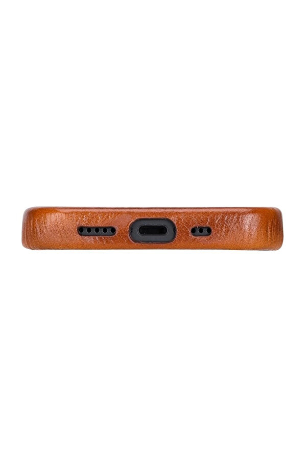Apple İphone 13 Mi̇ni̇ Uyumlu Deri̇ Arka Kapak Rock Rst2Ef Taba