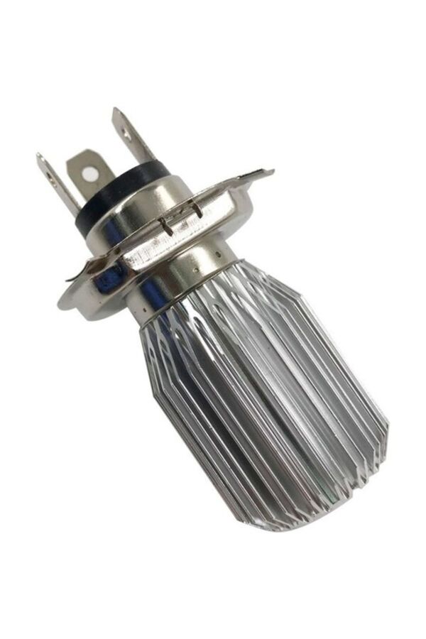 Alkan Mb H4 Ba20D Dc 12V 6500K Cob Led Motosi̇klet Beyaz Işık Far Ampul