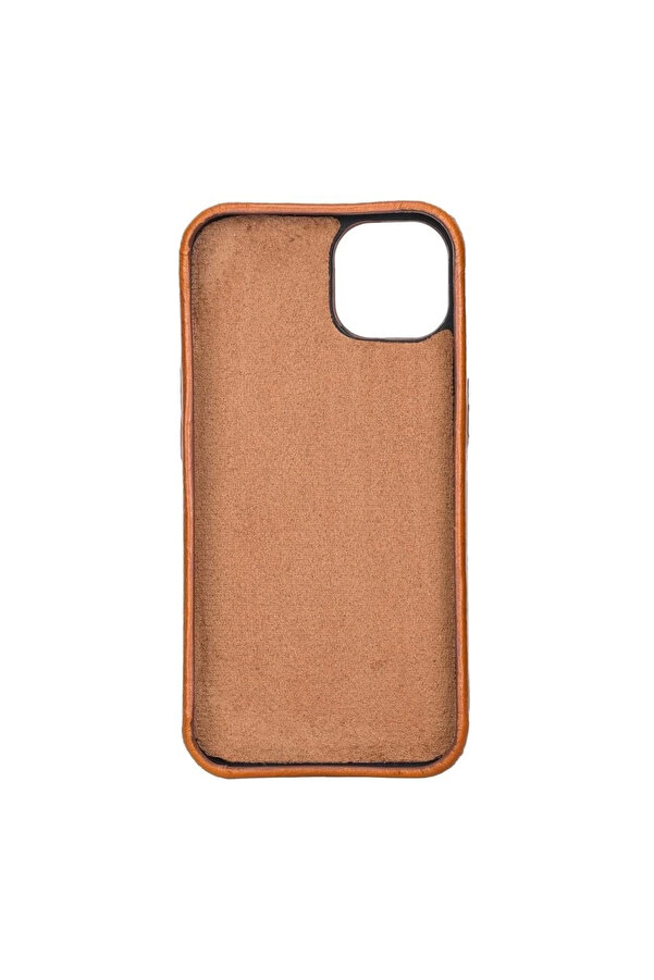 Apple İphone 13 Mi̇ni̇ Uyumlu Deri̇ Arka Kapak Rock Rst2Ef Taba