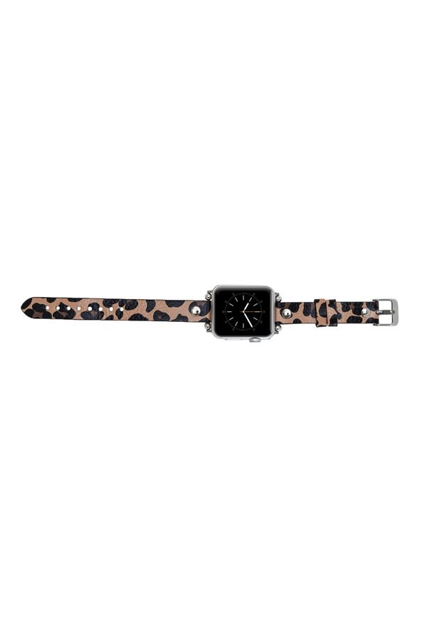 Apple Watch Uyumlu Deri̇ Kordon 42-44-45Mm St Leopar Ne