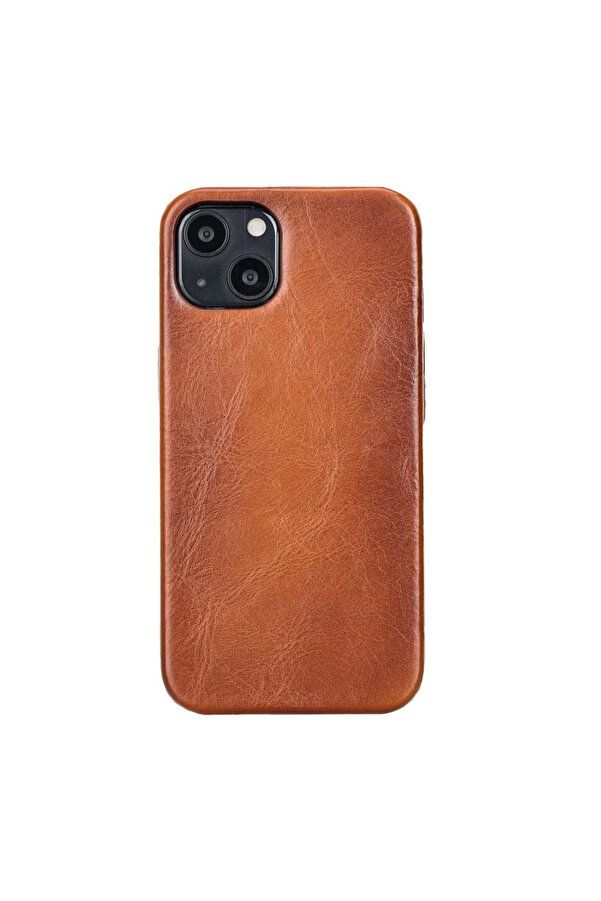Apple İphone 13 Mi̇ni̇ Uyumlu Deri̇ Arka Kapak Rock Rst2Ef Taba