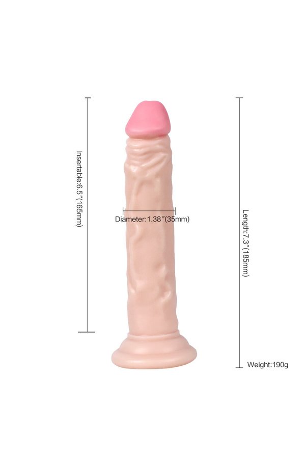 MeyraBest Testissiz Düz 18 Cm Kayganlaştırıcılı Kemerli Penis Strapon Dildo