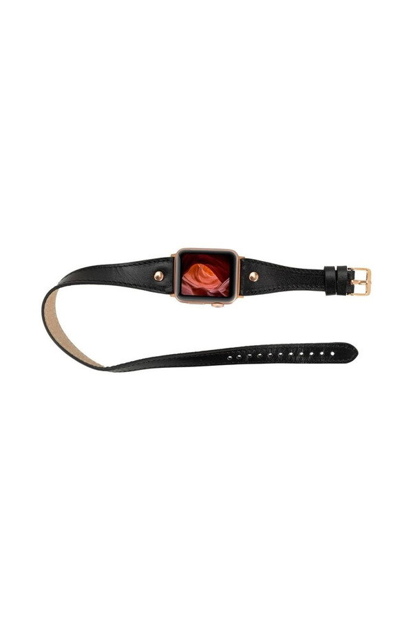Apple Watch Uyumlu Deri̇ Kordon 42-44-45Mm Dt Rg Rst1
