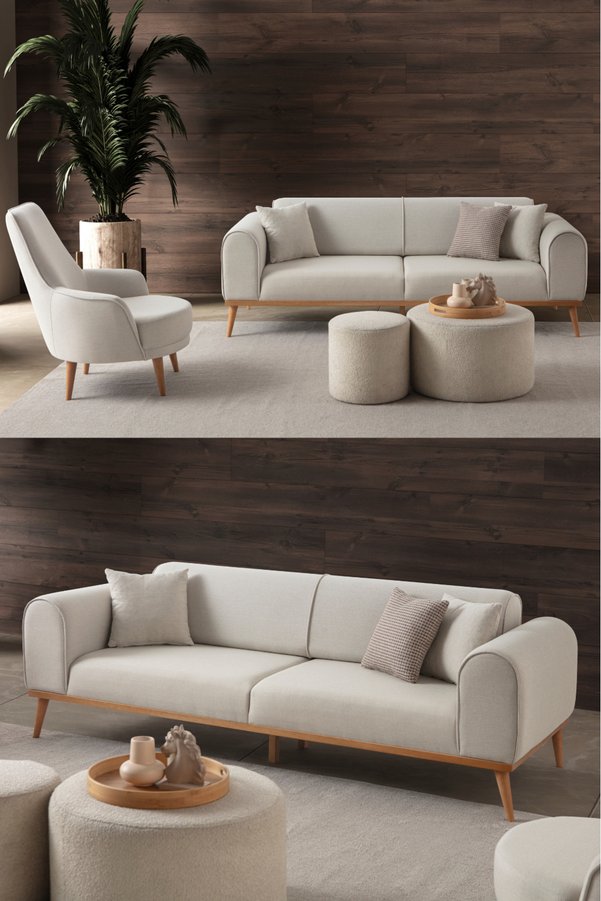 Edsy Home Rebull 3+1 Koltuk Takımı Bej Renk