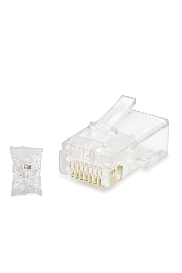Evi̇mdeyokyok Cat5 Konnektör Rj45 100Lü Paket Şeffaf Hdx5007