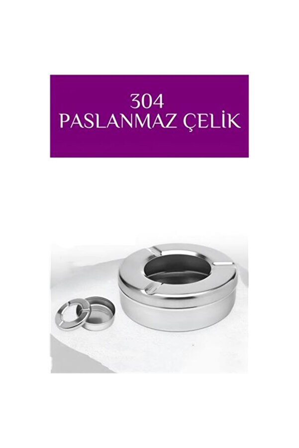 Inox Çeli̇k Küllük – 13Cm X 4 Cm | Modern, Hi̇jyeni̇k Ve Dayanıklı Tasarım