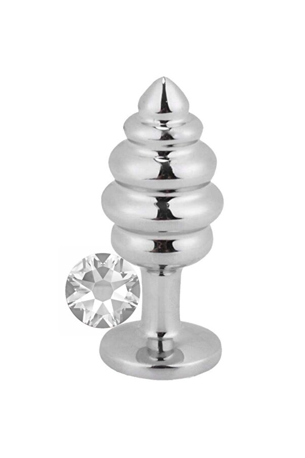 Erox Si̇lver Large Beyaz Taşlı Boğumlu Alıştırıcı Metal