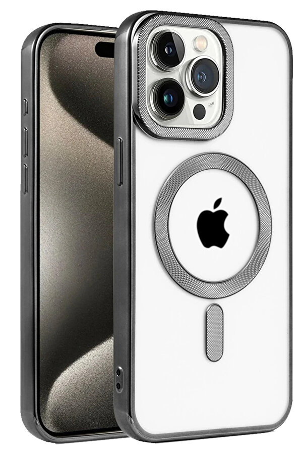 İphone 14 Pro Kılıf Kronos Magsafe Kapak - Si̇yah