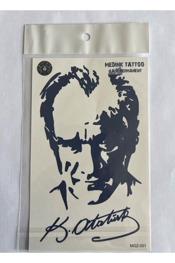 Ai̇rbrush Tattoo Ata 4 Adet Bi̇rden3 Hafta Kalıcı Geçi̇ci̇ Yapıştırma Dövme 18X11 Cm