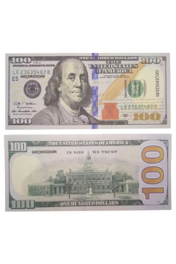 İRHANLAR Geçersiz Şaka Düğün Parası Sahte Para 100 Adet Oyun Parası 100 Dolar