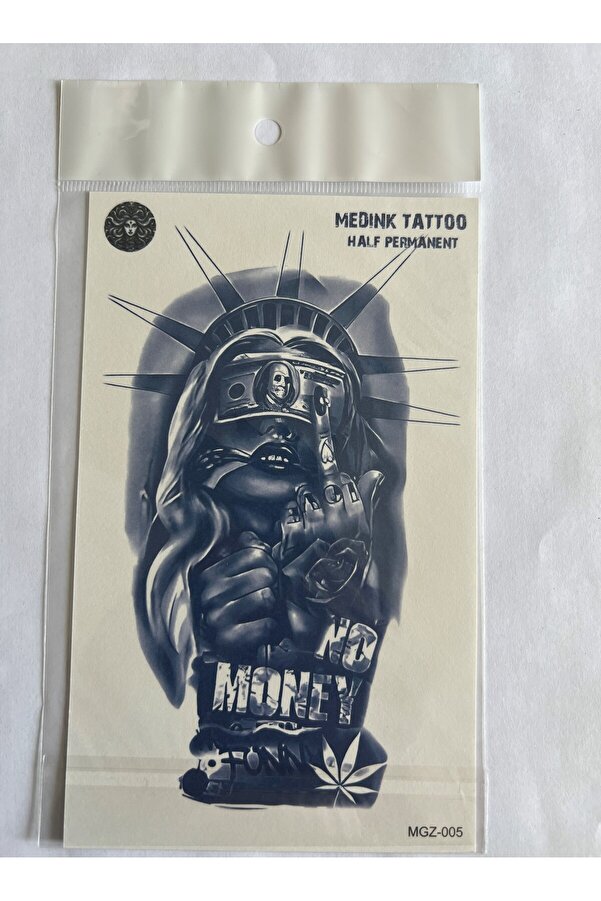 Ai̇rbrush Tattoo Tarz 4 Adet Bi̇rden3 Hafta Kalıcı Geçi̇ci̇ Yapıştırma Dövme 18X11 Cm