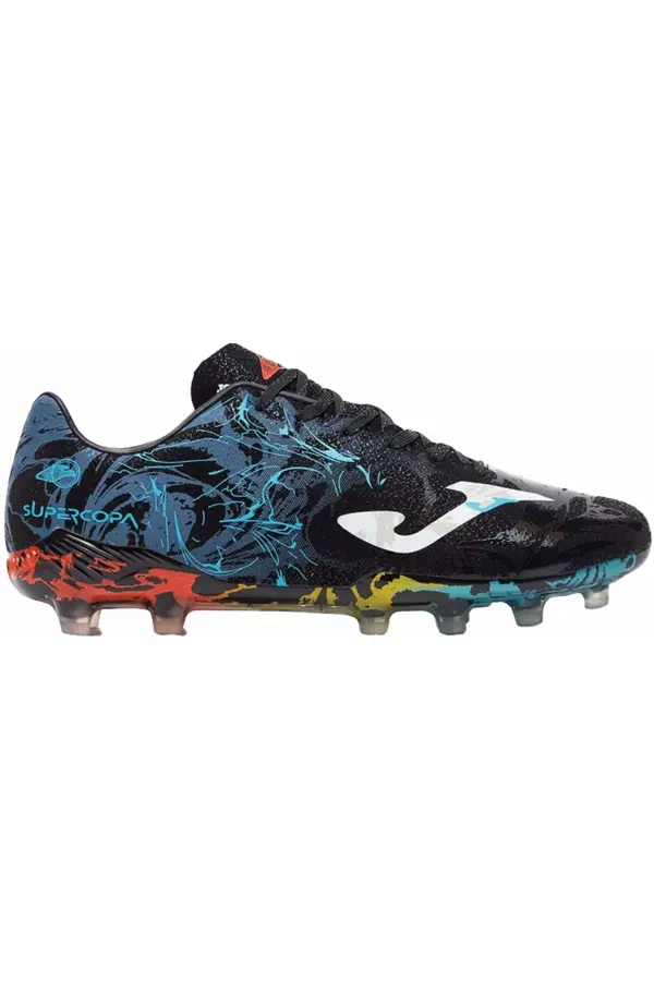 Joma Super Copa 2441 Negro Azul Fi̇rm Ground Fg Krampon - Si̇yah - 44